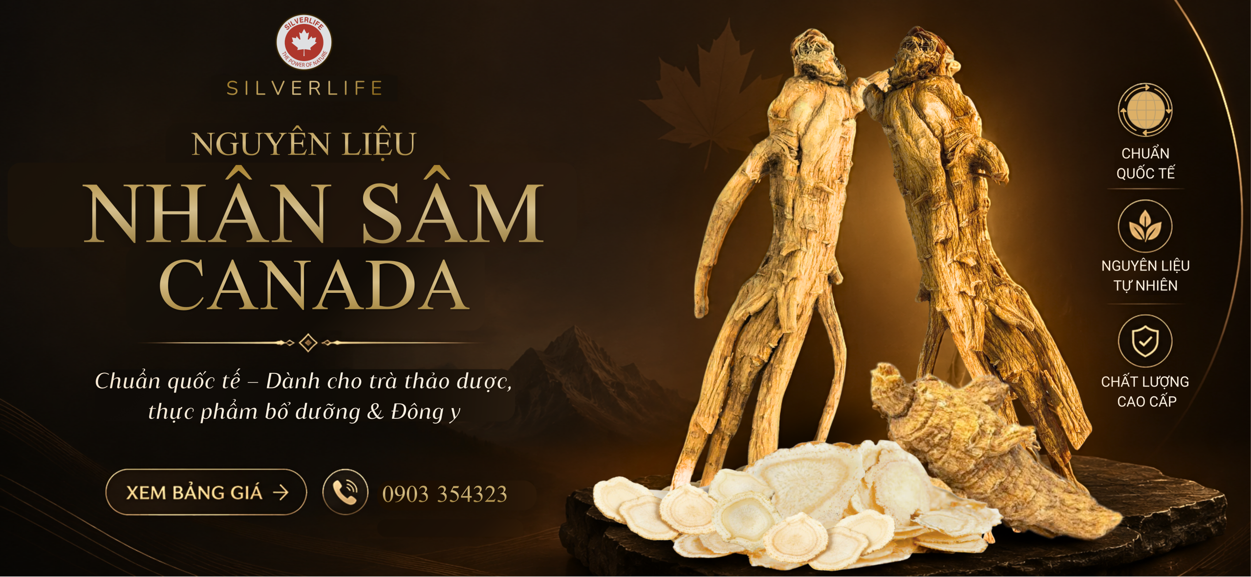 Nguyên liệu nhân sâm Canada SilverLife